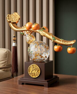 Golden Fortune Branch Ornament
