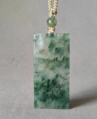 Jadeite Rectangular Tablet Pendant