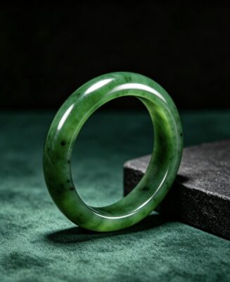 Deep Green Jade Bangle