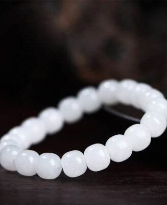 Hetian Jade Bead Bracelet