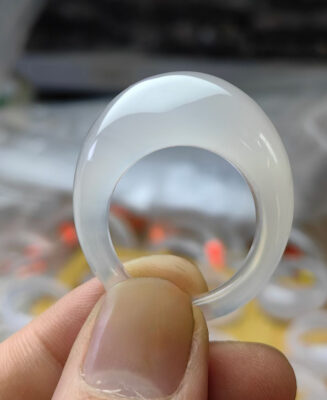 White Jade Bangle · Plain